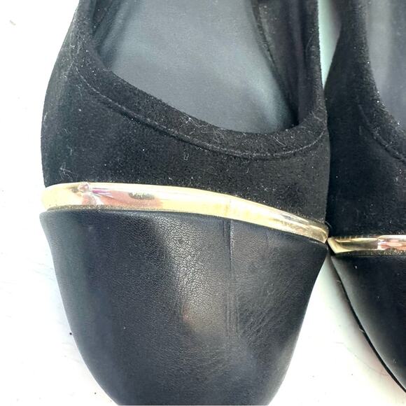 ALDO Velvet Faux Leather Metallic Heel Loafers Flats Shoes Women’s Size 10 - Picture 2 of 7
